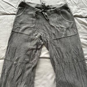 Barefoot Dreams Cozy Gray Knit Pants